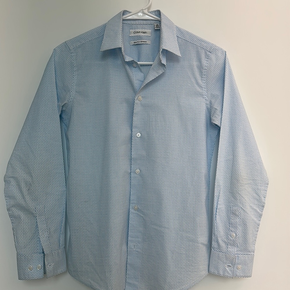 Boys 14 Calvin Klein button up slim top.